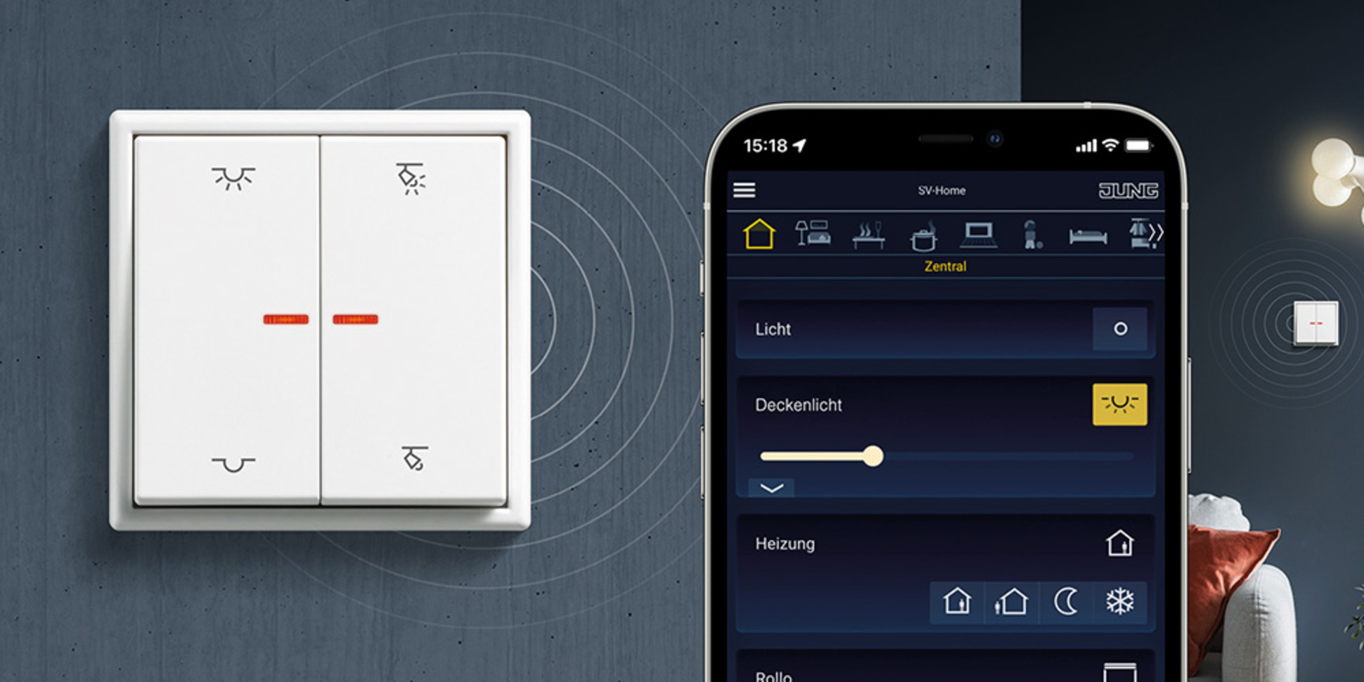 KNX RF Taster bei ELKOM Elektro- und Kommunikationsanlagen GmbH in Heidersdorf
